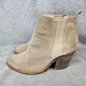 Sol Sana Shoes Womens Size EU 40 US 9.5 Tan Suede Ankle Booties